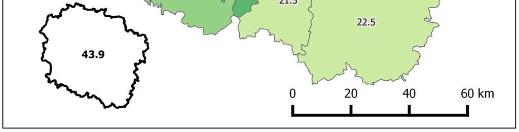 sieci kanalizacyjnej zaliczyć można: powiat miasto Włocławek (93,0%), powiat miasto