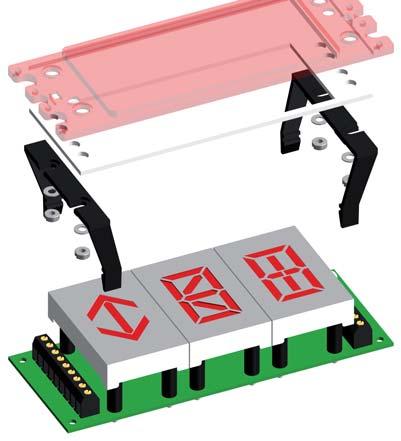 LED 56 ZABUDOWA LED 56, 3-pozycyjny F 9948 Okno F 9948 Grubość okna 2 mm lub 3 mm /otwór 39.