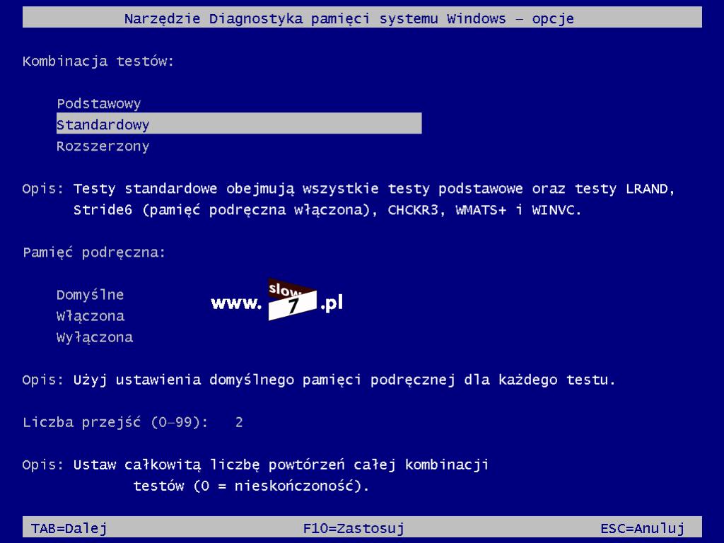 4 (Pobrane z slow7.pl) Status testu zostanie wyświetlony po wybraniu ikony, która pojawi się w obszarze powiadomień (nad zegarem).