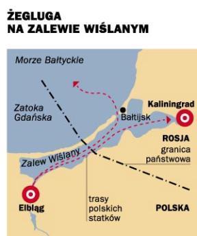 Przekop-ią? Po incydentach zatrzymania przez Rosjan ruchu statków(w 2003 i w 2006) przez Cieśninę Pilawską powróciła sprawa przekopu mierzei- miałby on być usytuowany w Skowronkach, gm.