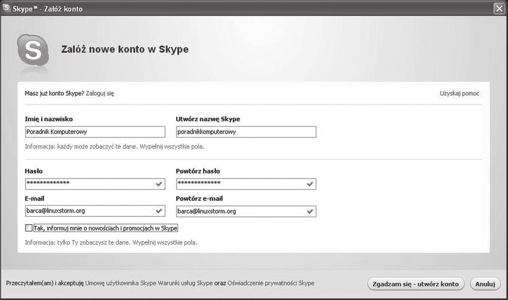 Skype to program działający jak internetowy telefon. Jednak w porównaniu -  PDF Darmowe pobieranie