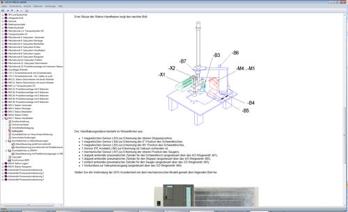 8 Interactive Lab Assistant: IMS 7 Handling station SO2800-5G 1 course. The multimedia course guides you step-by-step through the aspects of mechatronics.