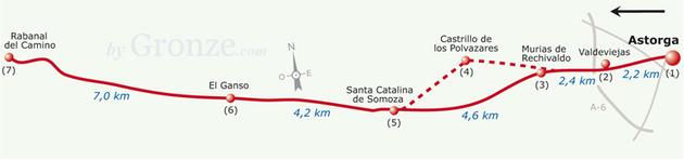 Etap 22 Astorga - Rabanal del Camino (20.6 km) Za Astorgą wkraczamy na tereny górzyste - jest to miła odmiana po męczącej mesecie.