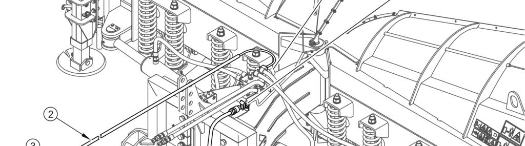 PUV-4000HD ROZDZIAŁ 4 Szybkozłącza hydrauliczne pługa rysunek (4.2) należy podłączyć do dwóch złączy jednej sekcji hydrauliki zewnętrznej nośnika.
