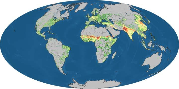 Human Appropriation of Net Primary Production (HANPP) [2005 data] NASA image provided courtesy of Trent