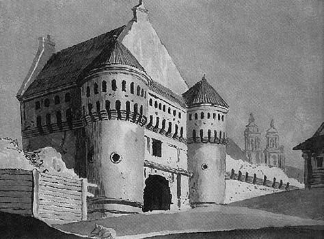 2. Pranciškus Smuglevičius, Subačiaus vartai, sepija, 1785, in: Vladas Drėma, Dingęs Vilnius, Vilnius: Vaga, 1991, il. 170 Pranciškus Smuglevičius, Subačius Gate, sepia, 1785 3.