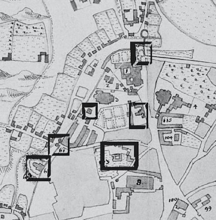 Aplinkui būta ir daugiau senų pastatų. Jo nuomone, tokiais reikėtų laikyti: 1) pastatą Aušros Vartų g. 8, 1808 m. Vilniaus plane pos. 17 (sovietmečiu M. Gorkio g.