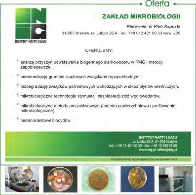 , Turkiewicz A., Kapusta P.: Elimination of Biogenic Hydrogen Sulfide in Underground Gas Storage: A Case Study. Houston, Texas, USA, SPE ATCE, nr 89906, 2004. [9] Turkiewicz A.