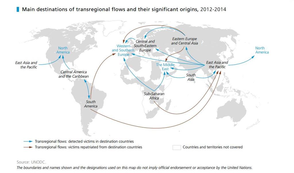 W latach 2012-2014 zarejestrowano ponad 510 transferów. At least 510 trafficking flows have been detected.