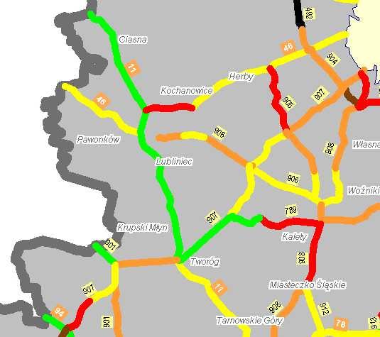 Charakterystyka zmian wielkości SDR na