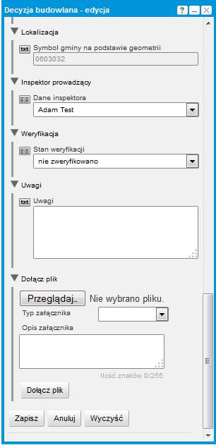 decyzji budowlanej.