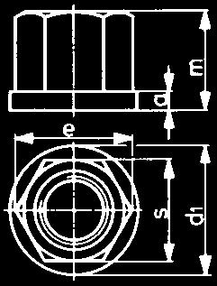 x Rozwartość Gwint e m klucza M12 19 21,1 36 466515 0012 1,32 M16 24 26,8 48 466515 0016 2,27 M20 30 33,5 60 466515 0020 4,17 1,5 x wysoka, IN6331