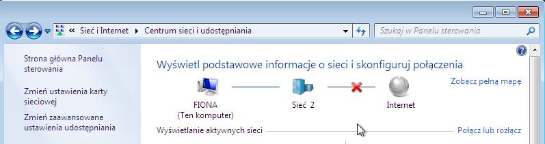 Ćwiczenie 1. Testowanie automatycznego rozpoznawania nazw w grupie roboczej tylko z IPv4 bez NetBIOS i Network Discovery (Odnajdowanie sieci) 1.