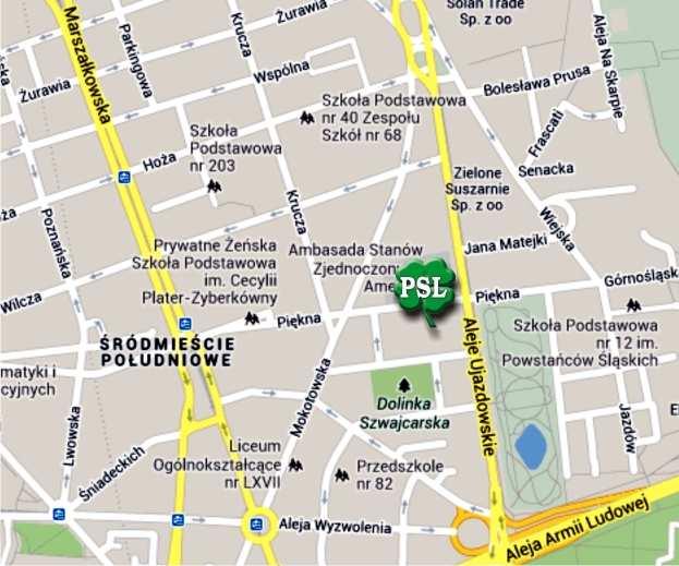 Str. 10 Nowy adres siedziby PSL Uprzejmie zawiadamiamy, Ŝe z dniem 3 czerwca 2013 r. zmieniliśmy adres siedziby Polskiego Stronnictwa Ludowego.