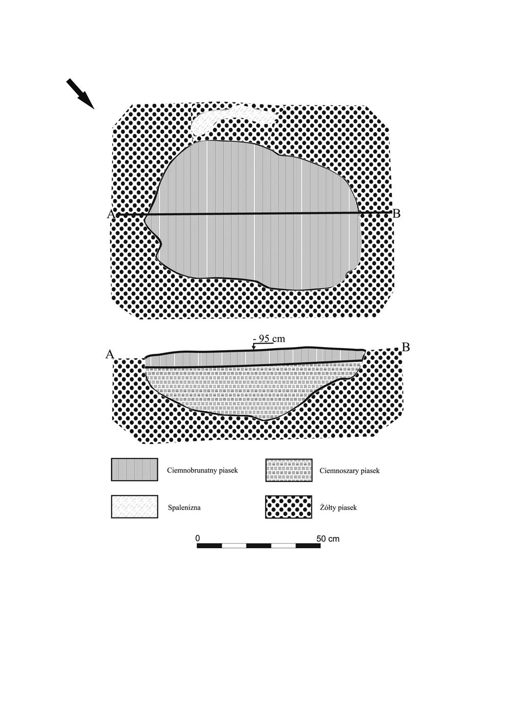 Ryc. 10. Wolin-Wzgórze Młynówka obiekt KPL. Rys. A. Matuszewska wg: Wojtasik 1959 Fig. 10. Wolin-Wzgórze Młynówka the Funnel Beaker culture feature.