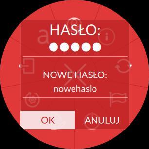 Obraz 15. Po lewej zmiana hasła, po prawej logowanie. Wyłączenie dotyku Obraz 16.