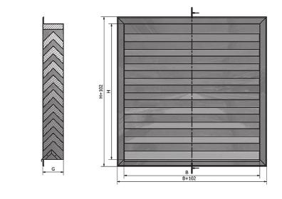 DANE TECHNICZNE Wymiar H [mm] Ciężar przy grubości zabudowy G=170mm [kg] Wymiar B [mm] 600 800 1000 1200 1400 1600 1800 2000 600 24 30 35 41 47 53 59 65 800 30 38 45 53 61 68 76 84 1000 37 46 55 65