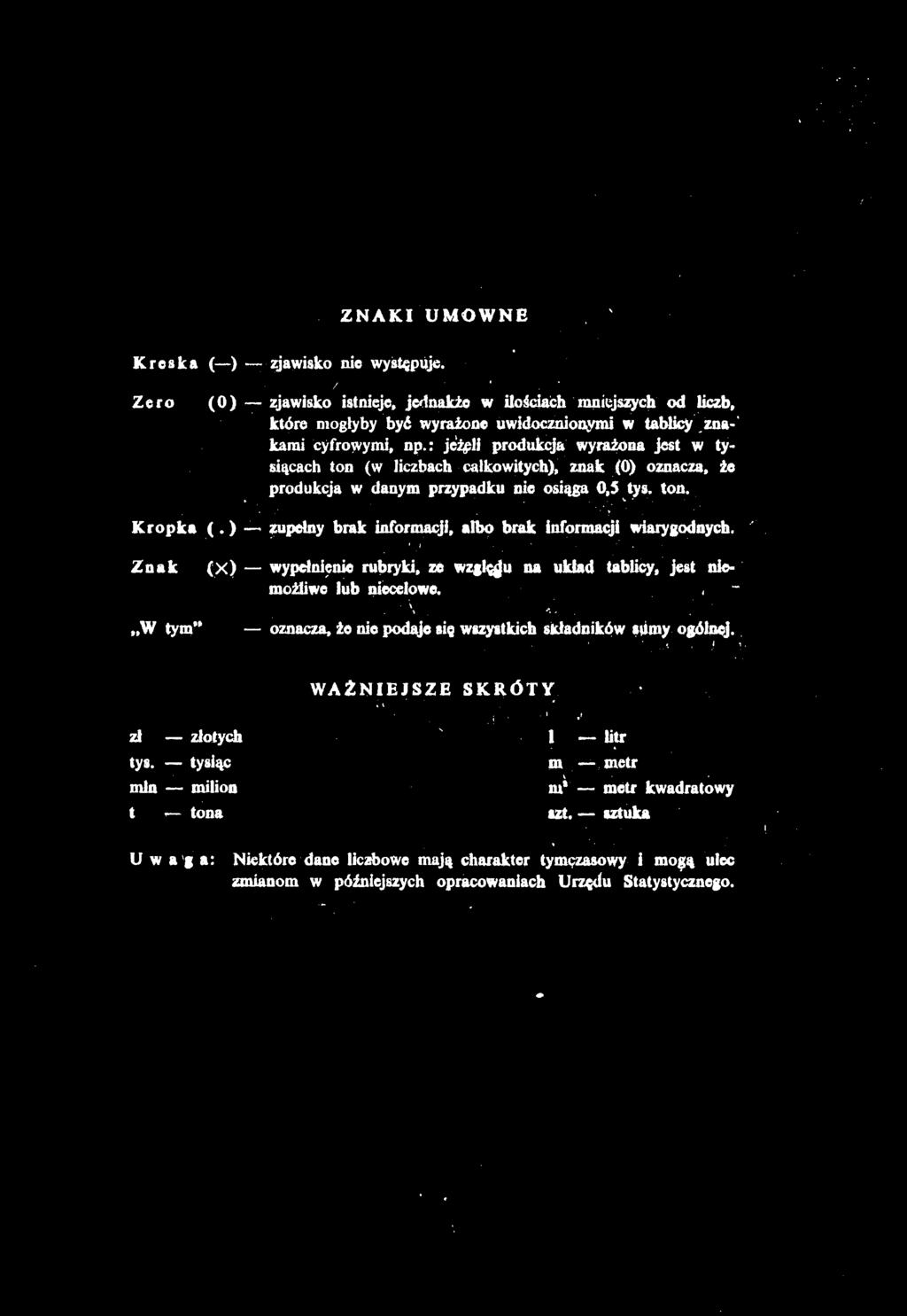 0,5 tys, ton. Kropka (.) zupełny brak informacji, albo brak informacji wiarygodnych.