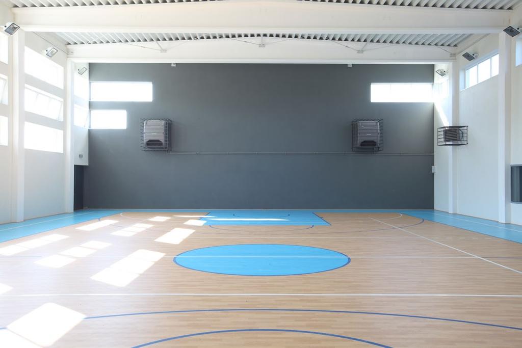 Sala gimnastyczna Założenia: wentylacja maksymalna zimą: 3 x 1 = 3600 m 3 /h proj. temp. zew.: -20 o proj. temp. wew.