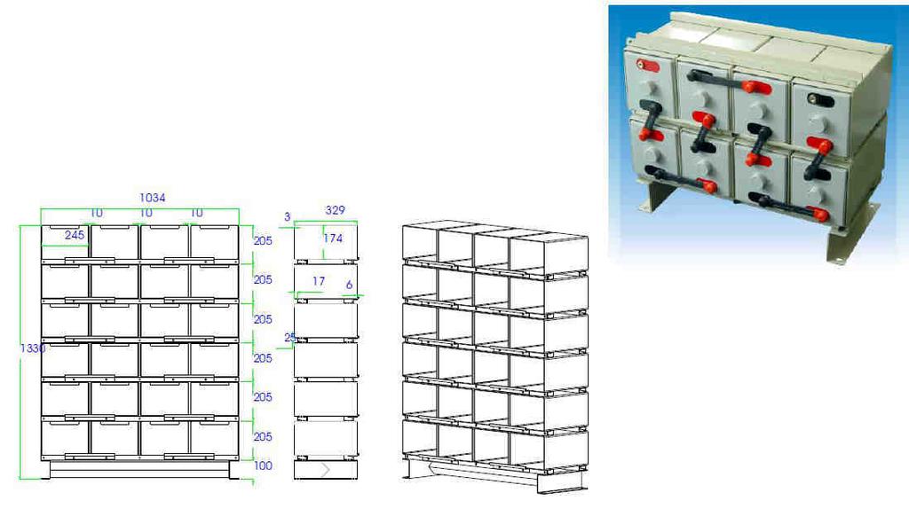 MOŻLIWOŚĆ WYBORU STOJAKÓW - Firma Haze Battery Company oferuje różnego rodzaju stojaki (racks) na baterie.