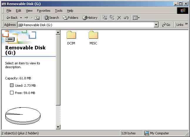 Kopiowanie obrazów do komputera 1 Kliknij dwukrotnie ikonę [My Computer] t [Removable Disk] t [DCIM].