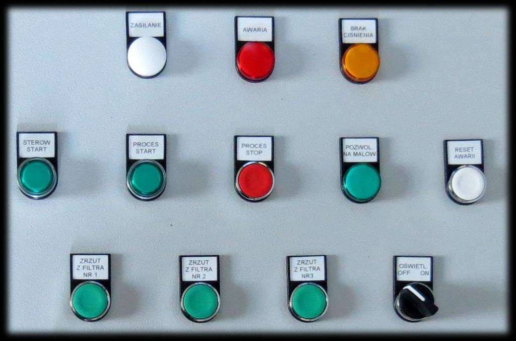 Zasilanie sygnalizuje załączenie urządzenia do sieci elektrycznej.