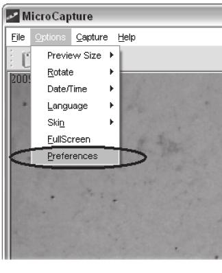 7. Preferencje W ramach menu preferencje można ustawiać takie parametry obrazu, jak jasność, kontrast, nasycenie, balans bieli itp. 8. Przechwytywanie obserwowanego obrazu 1.