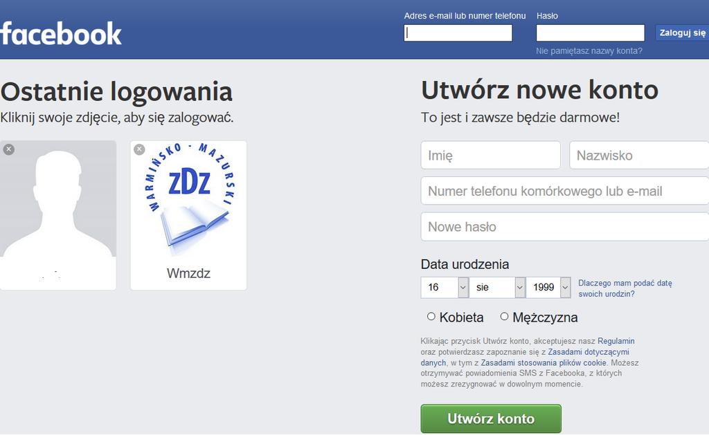Wylogowanie z serwisu odbywa się z menu opcją Wyloguj się. Rys.