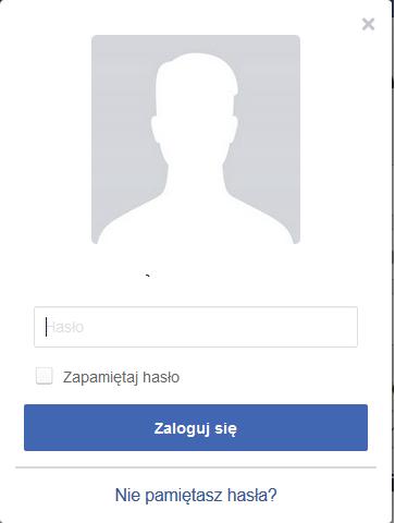30 Ekran z prośbą o podanie hasła po wybraniu profilu z listy ekranu głównego Po przejściu do Aktualności (panel po lewej stronie), możemy zostać zapytani czy hasło ma być zapamiętane w ramach