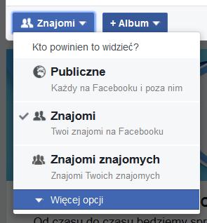 [44/59] Facebook pierwsze kroki Zacznijmy od ustalenia widoczności posta.