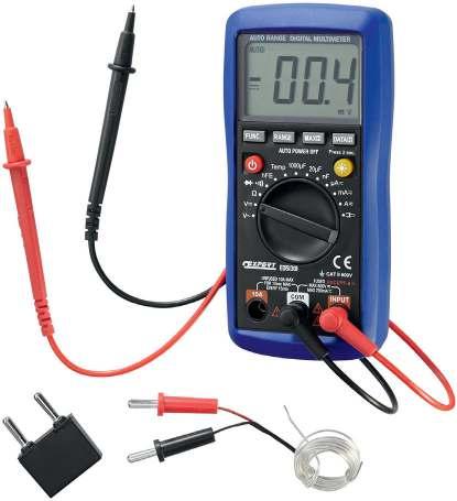 MUTIMETR CYFROWY Niezbędny do diagnostyki usterek elektronicznych Woltomierz prądu stałego/zmiennego: 0 do 250 V. Omomierz: 0 do 20 MΩ. Tester diod: 2.