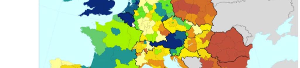 przedsiębiorstw W kategorii współpracy doskonale prezentują się wszystkie regiony Wielkiej Brytanii oraz Belgii.