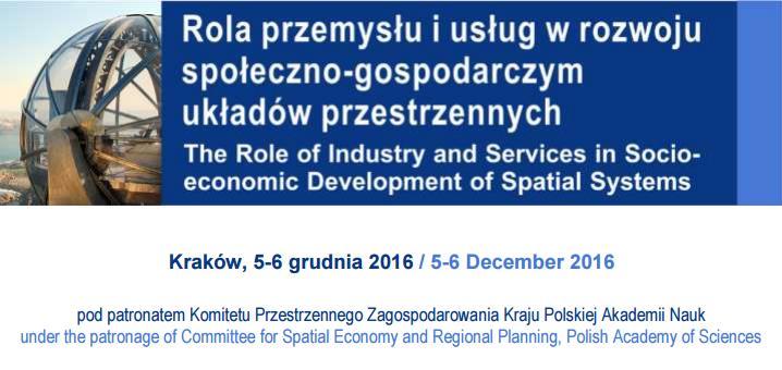 Sprawy Zakładowe Zakład Geografii Społeczno-Ekonomicznej W dniach 5-6 grudnia 2016 r. dr Paweł Brezdeń uczestniczył w 32. Międzynarodowej Konferencji Naukowej nt.