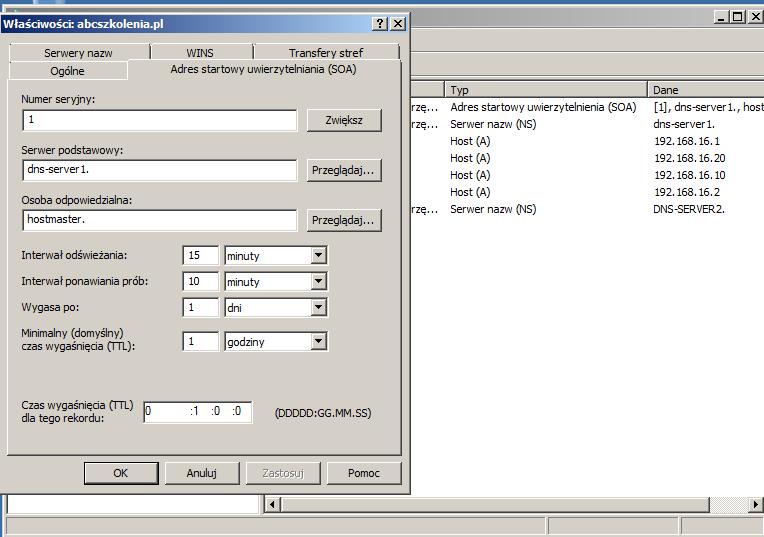 Kolejnym istotnym zestawem parametrów, są właściwości rekordu SOA (rys. 27).