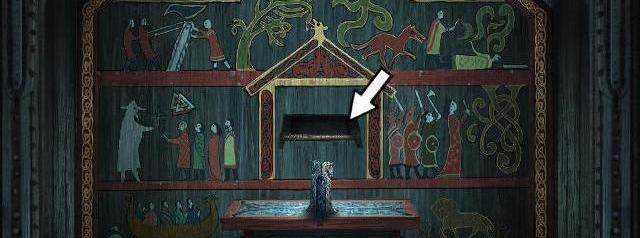 Po otwarciu szkatuły wyłącz tryb wizji i weź totem wilka.