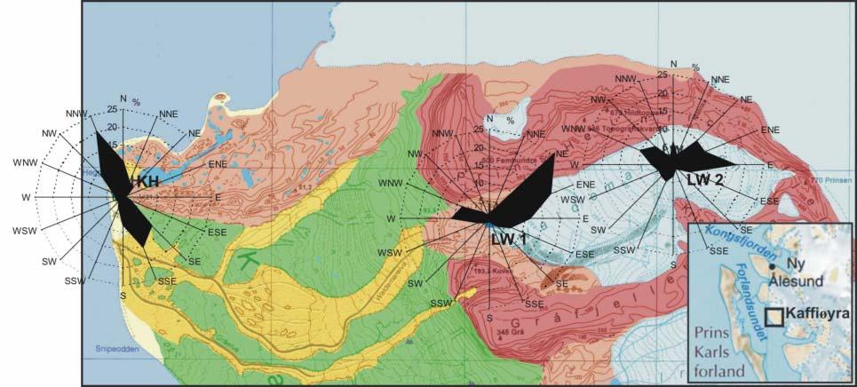 nowym prędkości wiatru zaznaczają się dni z silnymi wiatrami, w których średnie dobowe wartości przekraczają 10 m. s -1 (ryc. 6). Ryc. 5.