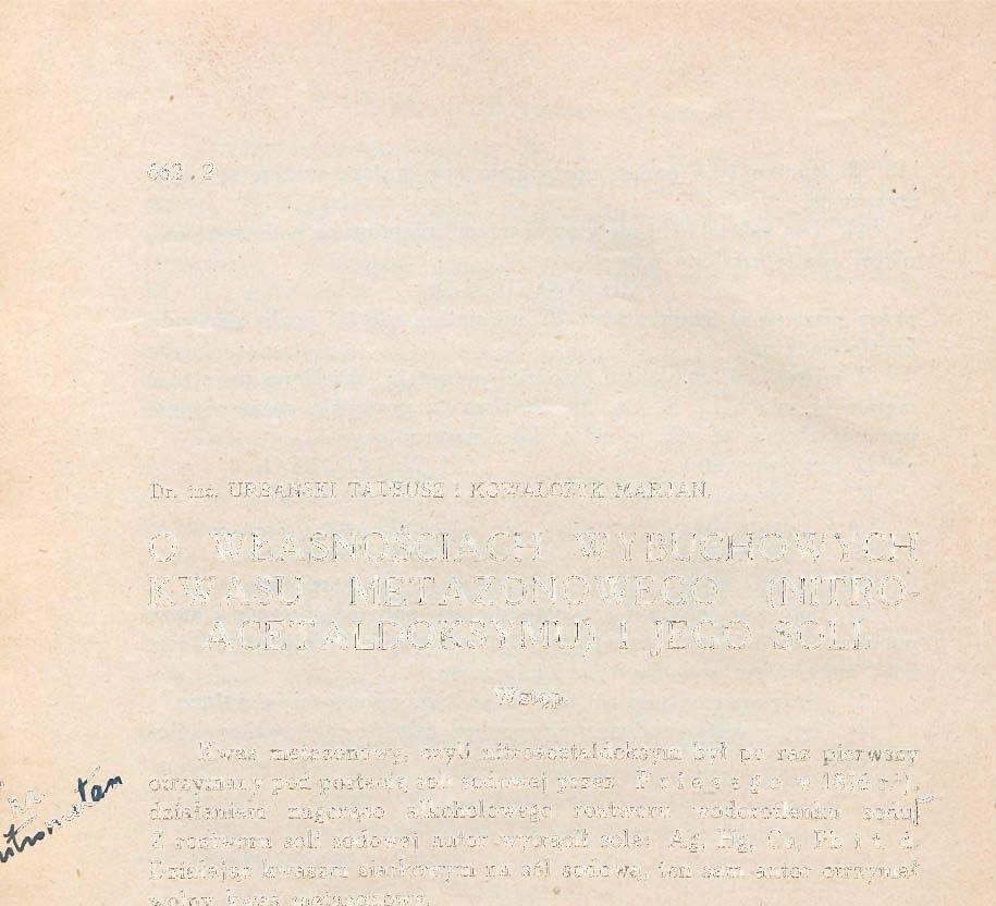 662 2 Dr. inż. URBAŃSKI TADEUSZ i KOWALCZYK MARJAN.