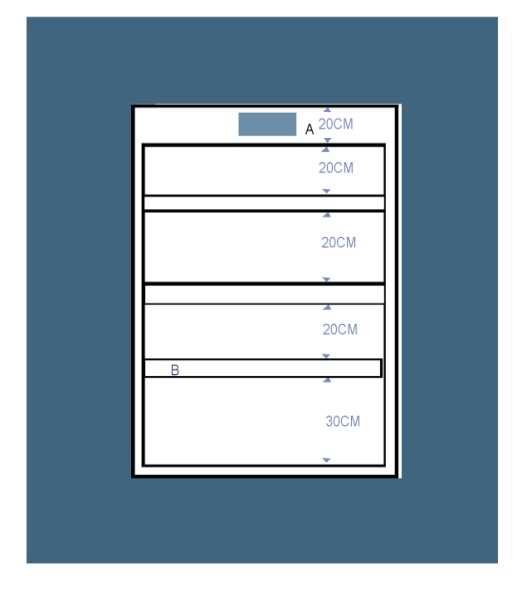 Stojak wykonany jest z płyty meblowej laminowanej w dwóch wersjach kolorystycznych: - białej - granatowej (Pantone 534C) Wybór wersji kolorystycznej zaleŝy od specyfiki wnętrza w jakim stojak będzie