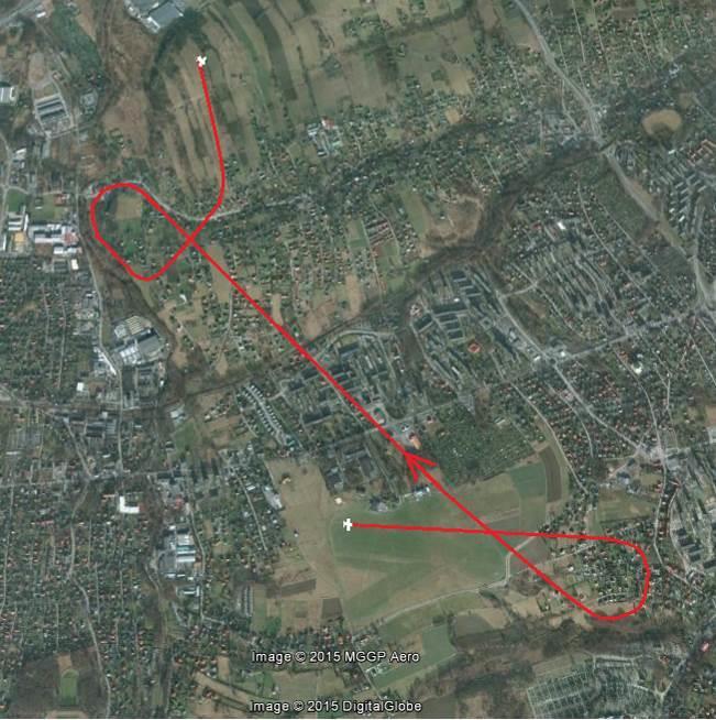 wykazała żadnych nieprawidłowości, więc o godzinie 09:36 samolot wystartował do pierwszego lotu ze skoczkami na pokładzie.