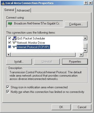 wybierz pozycję Protokół internetowy (TCP/IP). 5.