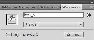 Krok 5 Dodanie akcji w scenie głównej Przyciski wstawiamy z