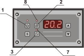 wyłączenie układu grzejnego następuje przy ustawionej wartości temperatury, natomiast ponowne włączenie następuje po obniżeniu się temperatury poniżej nastawionej wartości z uwzględnieniem wartości