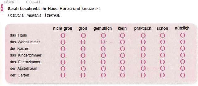 hat eine Toilette ist ziemlich groß hat einen Balkon liegt im dritten Stock ist sehr schön SPRECHEN 3. Antworte Odpowiedz. 1. Wohnst du in einem Haus oder in einer Wohnung? 2.
