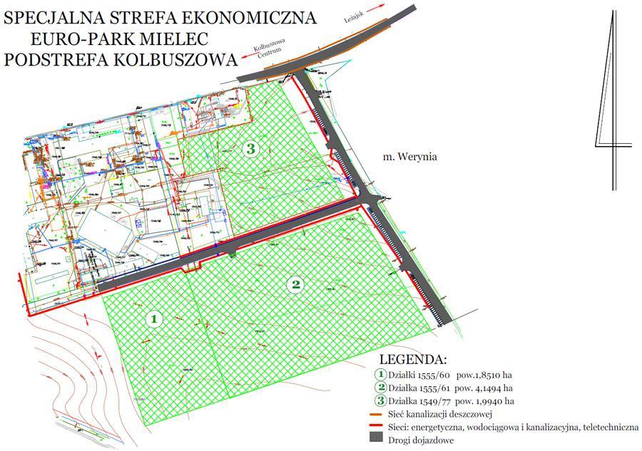 Mapa 4. Kolbuszowska Podstrefa Specjalnej Strefy Ekonomicznej EURO Park Mielec (http://www.biznes.kolbuszowa.