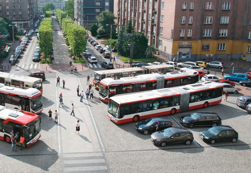 Prezentacja nowych autobusów hybrydowych, kupionych przez PKM Sosnowiec, czerwiec 2017 r.