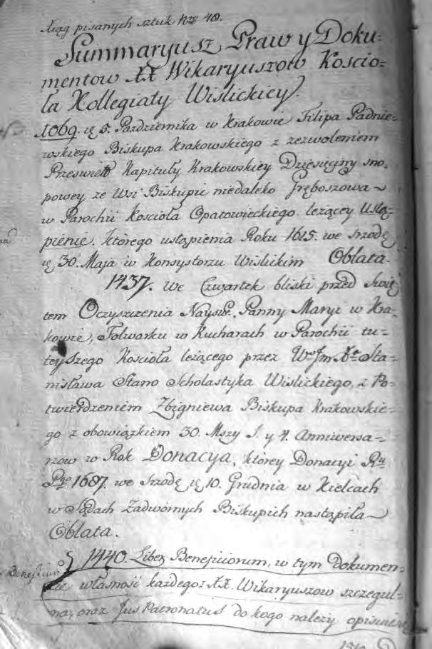 Cała prawda o wiślickiej Kollegiacie (część 1.) X. Michał Tarczałowicz Wikaryusz Applikat. Urodzony Roku Pańskiego 1740, d. 24 Września. Poświęcony na Kapłaństwo Roku Pgo 1770, d. 7 Grudnia w Lwowie.