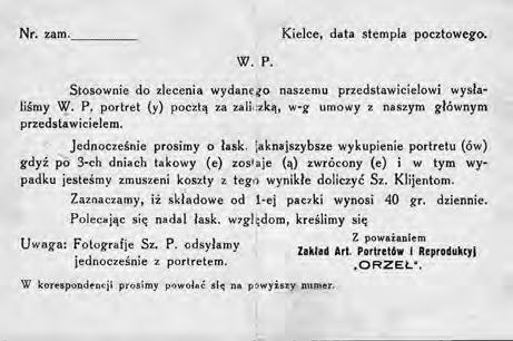 20 I tak zakończyły się sensacyjne perturbacje związane z wiodącymi zakładami portretowymi w Kielcach stolicy portretowych usług fotograficznych. Pod koniec 1938 r.