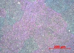 Stop lżejszy od wody Fig. 15. The specimen of Mg-Li-x alloy containing about 40 wt.% lithium. Alloy lighter than water Rys. 16. Mikrostruktura stopu około 40% wag.