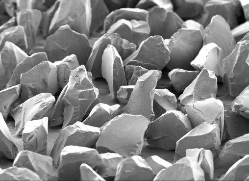 Specjalne materiały 3M do szlifowania Trizact Ziarno składa się z dokładnie ułożonej trójwymiarowej struktury bardzo małych cząsteczek minerałów.