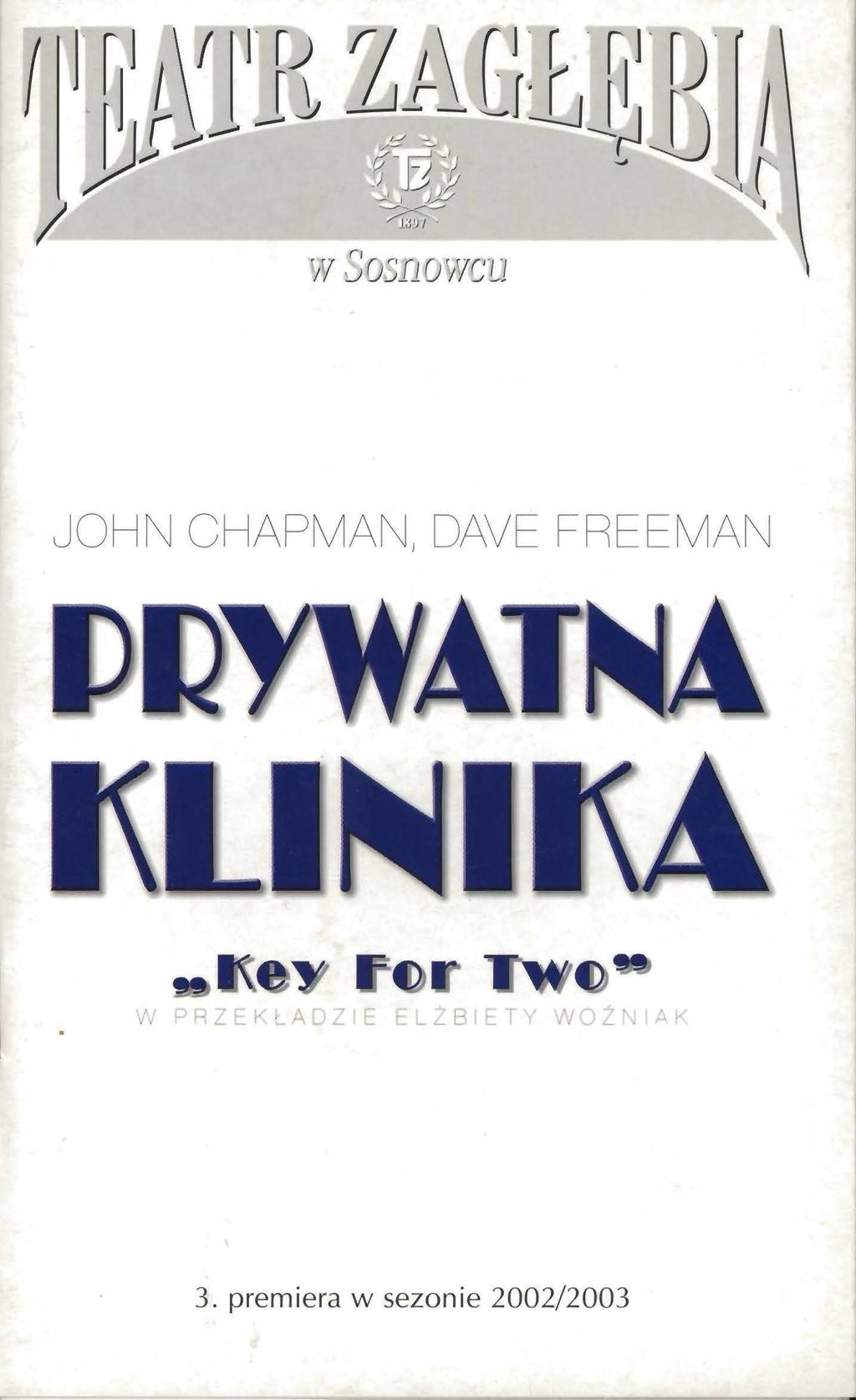 JOHN CHAPMAN, DAVE FREEMAN I --: -.